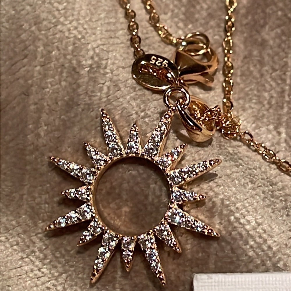North Star Rose Gold Sterling Silver 925 Necklace NWTS